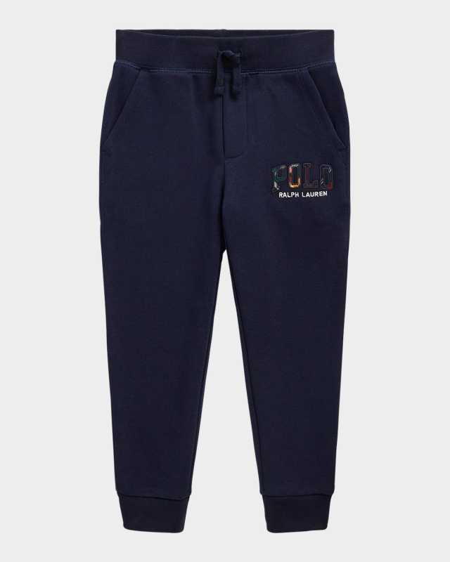 Kid's Festive Logo Fleece Jogger Pants, Size 2-7